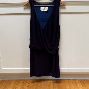 Rory Beck elegant navy crepe  Sleeveless Dress